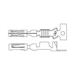 TE Connectivity 770520-3 | 180 F-Crimp, Socket, Mating Pin Dia.: 1.3 mm, Gold (AU), 16 - 20 AWG, .5 - 1.5 mm2