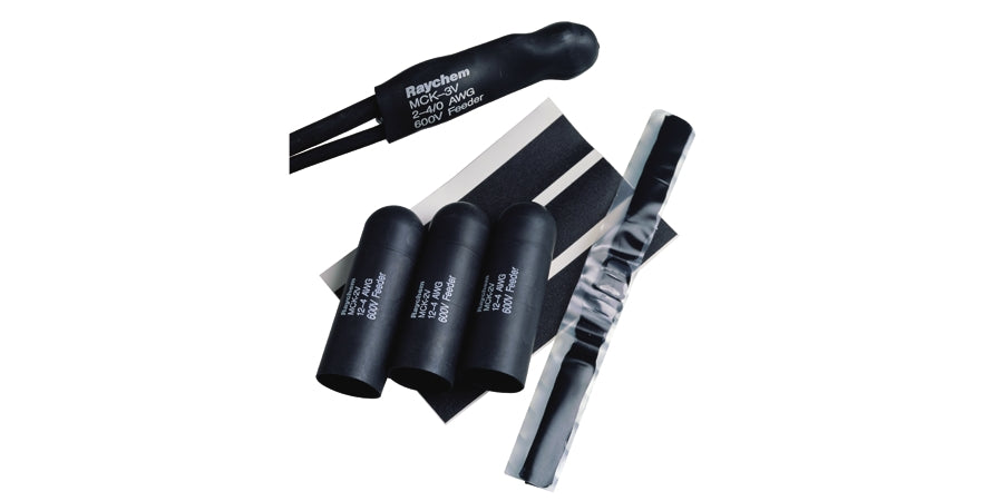 TE Connectivity MCK-2V | Heat Shrink Motor Connection Kit, Black, 3.4 in., Motor Feeder Size 12 to 4 AWG