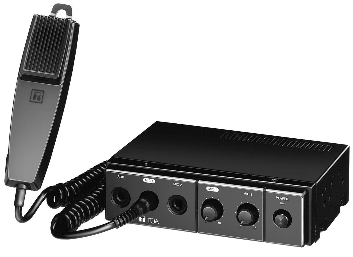 TOA Electronics CA-115 | Mobile Mixer and Power Amplifier with Handheld Microphone, 15W