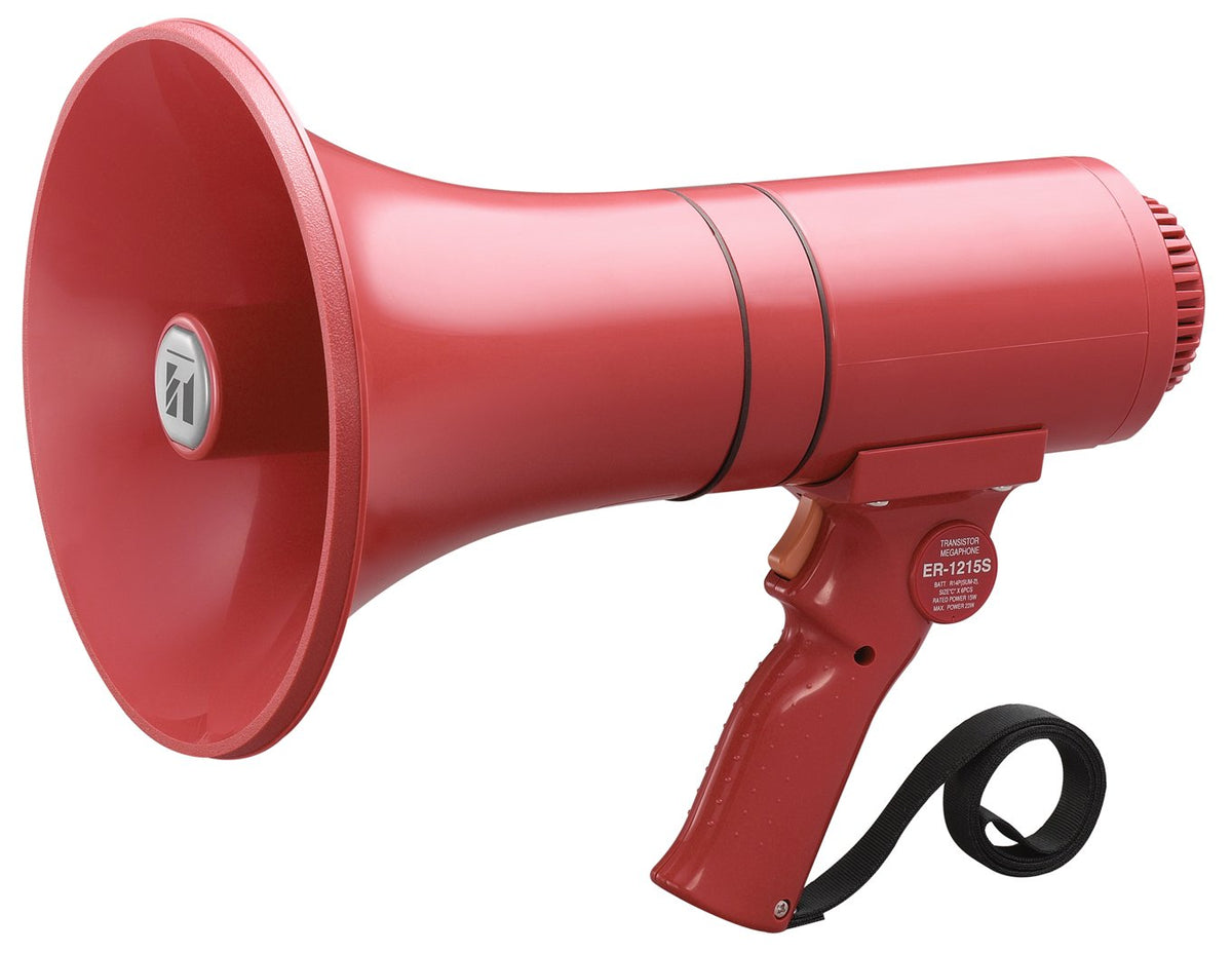 TOA Electronics ER-1215S | 15W Megaphone with Siren, Red