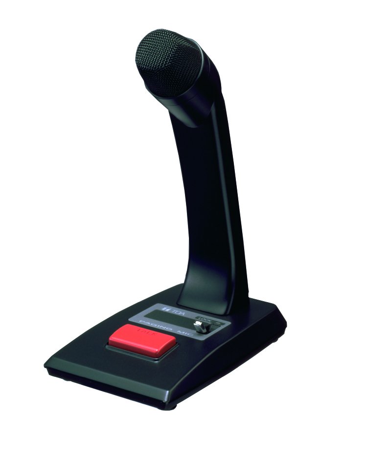 TOA Electronics PM-660U | Desktop Paging Microphone with Push-to-Talk Switch, 6' Unterminated Cable