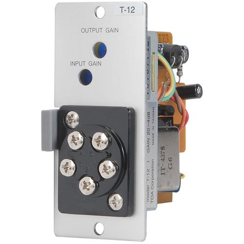 TOA Electronics T-12S | Unbalanced Line Input Module for 900-Series Amplifier with Input Mute-Receive