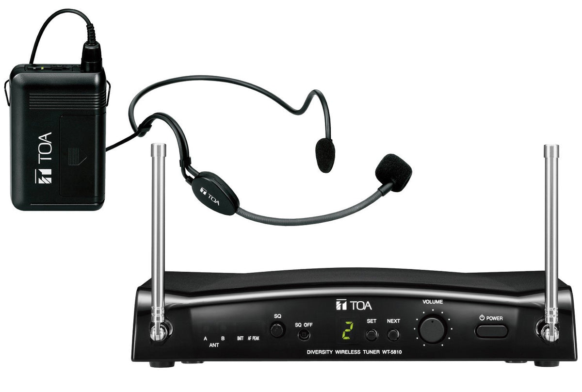 TOA Electronics WS-5325H-AM-RM1D00 | 16 Channel UHF Wireless System with Headset Microphone