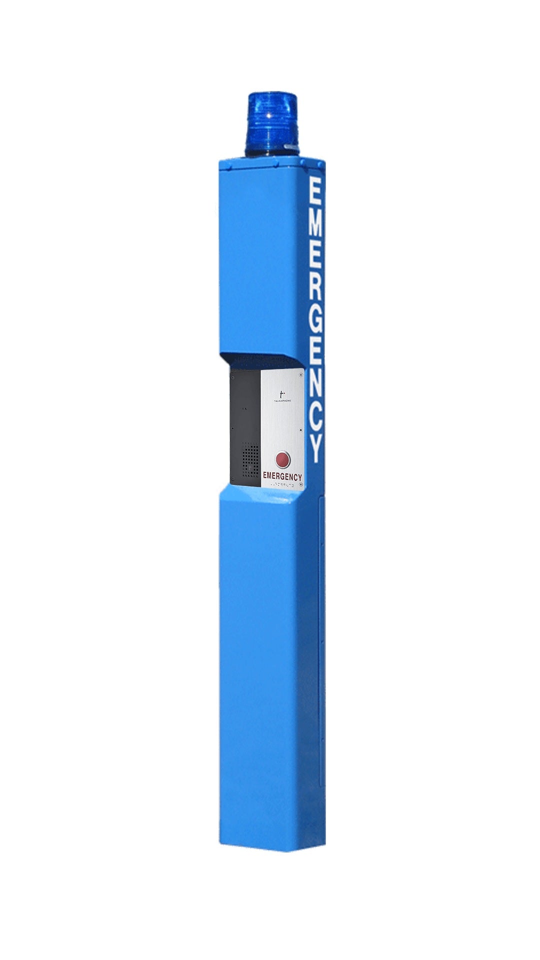 Talk-A-Phone ETP-MTE-72-W | Eco Tower Aluminum Blue Light Phone Tower (72-Inch Height)