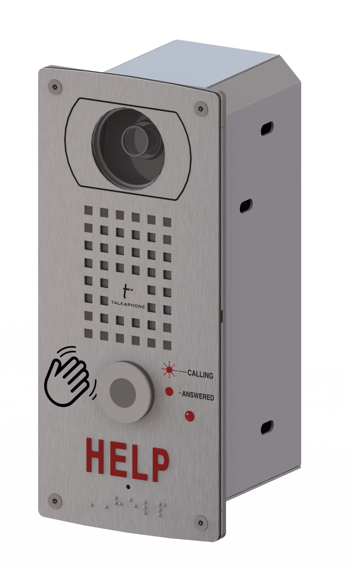 Talk-A-Phone VOIP-201H3-WAV1 | Surface Mount Compact IP Video Help Station With Wavesense Technology