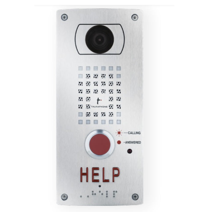 Talk-A-Phone VOIP-220H3 | Flush-Mount Compact Help IP Call Station with Camera