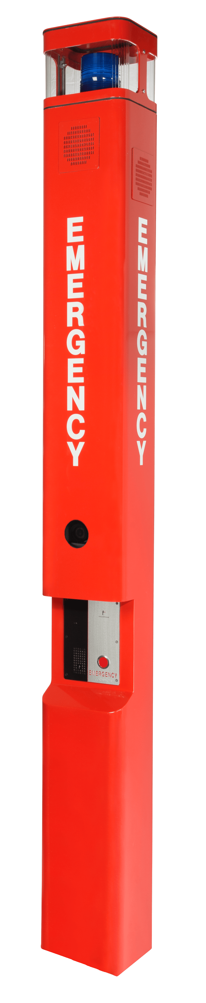 Talk-A-Phone WEBS-MT/R-OP2-WP | Radius Blue Light Phone Tower With Webs® And Fixed Camera Ready