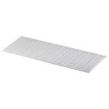 TE Connectivity 1SNK145012R0000 | Marker Card, Number Of Digits Per Marker - Vertical: 8, Marker Details=1 -> 100, 10 G, White, Vertical, Polyamide