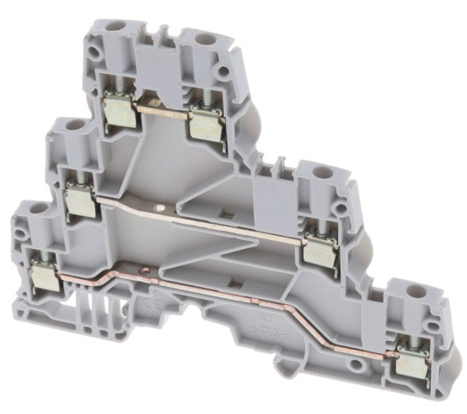 TE Connectivity 1SNK505212R0000 | Screw Clamp Terminal Block, 3-Circuits, Block Feed-Through, 6 Positions, 32 A, 24.4 G