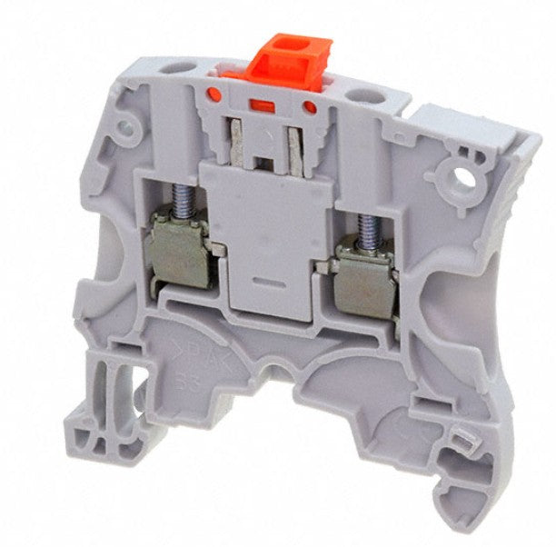 TE Connectivity 1SNK505310R0000 | Gray terminal block disconnect with blade with 5.2 mm spacing, 25 amp UL current with screw clamp connection