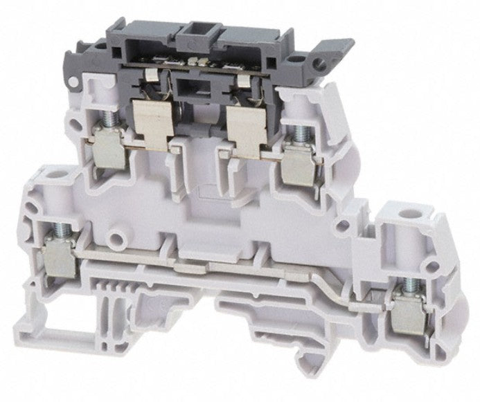 TE Connectivity 1SNK508423R0000 | Screw Clamp Terminal Block, 2-Circuits, Block Feed-Through & Fuse, 4 Positions, 6.3 A, 29.4 G