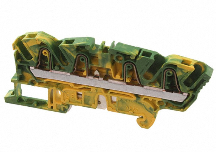 TE Connectivity 1SNK706152R0000 | PI-Spring Terminal Block, 1-Circuit, Ground, 4 Positions, 2200 V, 18.4 G