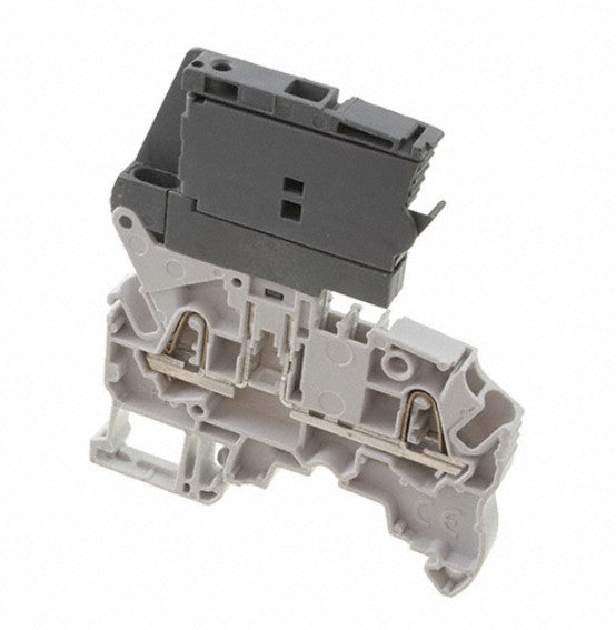TE Connectivity 1SNK706410R0000 | FUSE TERM BLOCK SPRING 6MM SPACING 26-12 AWG GREY ZK2.5-SF