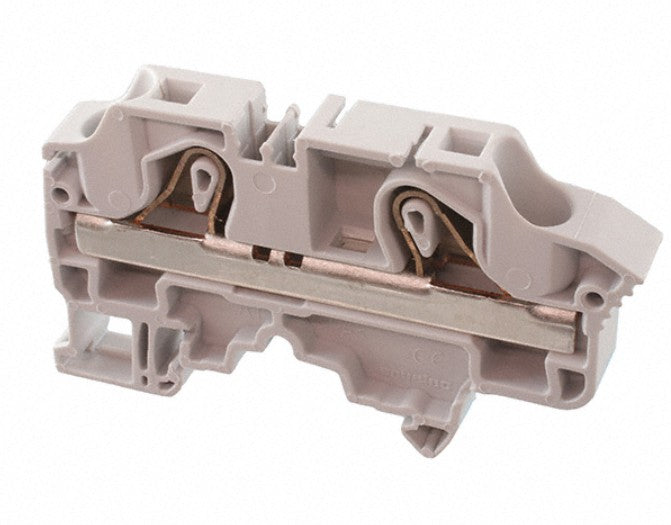 TE Connectivity 1SNK710010R0000 | FEED THROUGH TERM BLOCK 2POLE SPRING 10MM SPACING 20-6 AWG GREY