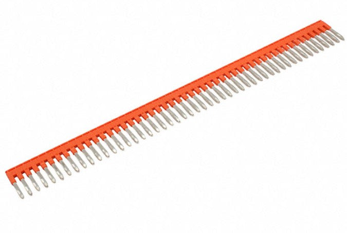 TE Connectivity 1SNK905350R0000 | Orange, 50 pole type JB5-50, 32 Amp jumper bar