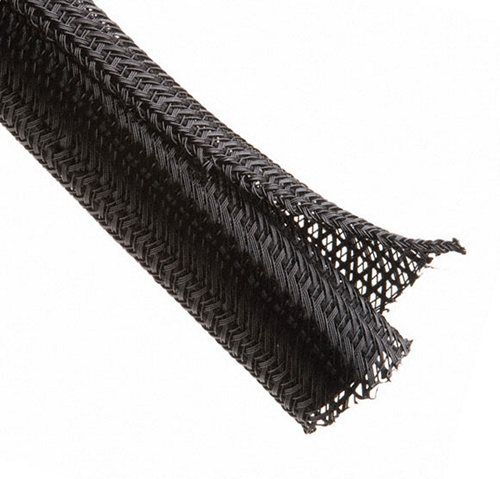 Techflex F6N1.25BK | Braided Sleeving, PET, Black, -94 F, 257 F