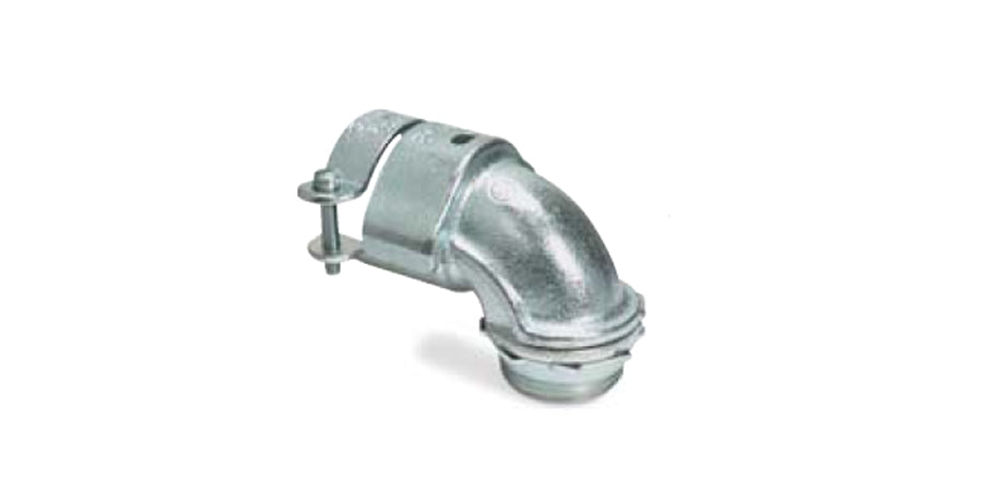 Thomas & Betts 268-TB | Armored Cable Connector, Steel, Metallic, Trade Size 1/2 in., 90 Degree