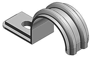 Thomas & Betts 4161-TB | Pipe/Conduit Strap, Through Hole-Mount, Steel, 3/4 in. W, 2-11/32 in. L, For Conduit Type EMT