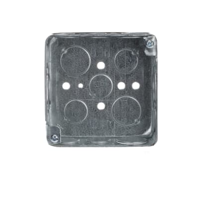 Thomas & Betts 52151 1/2 3/4 | Outlet Box, Steel, Silver, Number of Knockouts 17