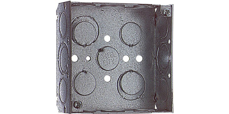 Thomas & Betts 521511234EWGBP | Outlet Box, Steel, Gray, Knockout Size 1/2; 3/4 in.