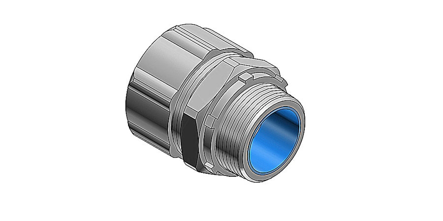 Thomas & Betts 5332 | Liquid Tight Connector, 1/2 in. Trade, Steel, Insul., Straight