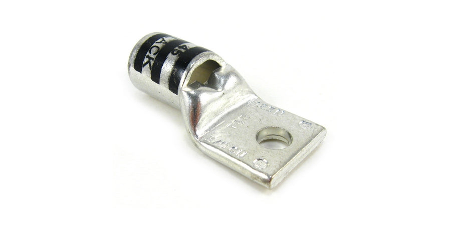 Thomas & Betts 54157 | Compression Lug, Standard Barrel, 1-Hole, 2/0 AWG Conductor, Wrought Copper, Black Color Code