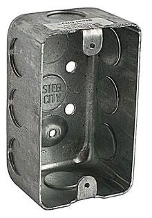 Thomas & Betts 68361 1/2 | Utility Box, Depth 1-15/16 in., Number of Knockouts 10, 1 Gang, Knockout Size 1/2 in.