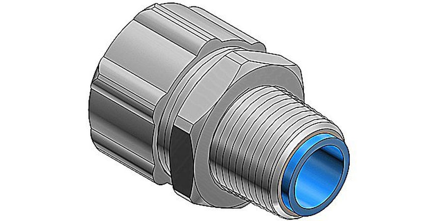Thomas & Betts 9362 | Liquid Tight Connector, Steel, Trade Size 1/2 in.