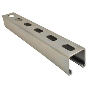 Thomas & Betts B 907HS 10 | Strut Channel, Punched, Half slotted, Gold, 3/4 in. Ht, 10 ft. Lg, Steel, 1-1/2 in.