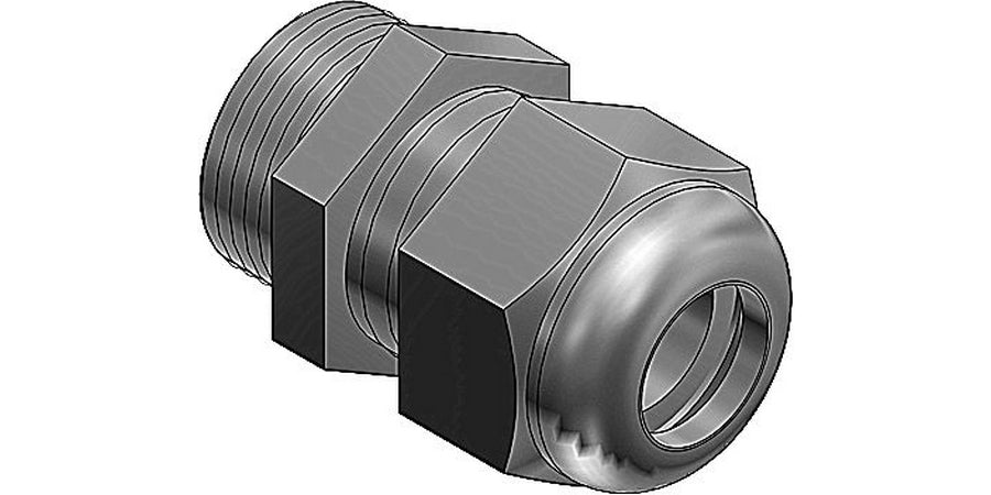 Thomas & Betts CC-PG135-G | Cable Gland, Nylon Body, PG13.5, 0.24 in., 0.47 in., Straight, PG Thread, Liquid-Tight, IP68, NEMA 4