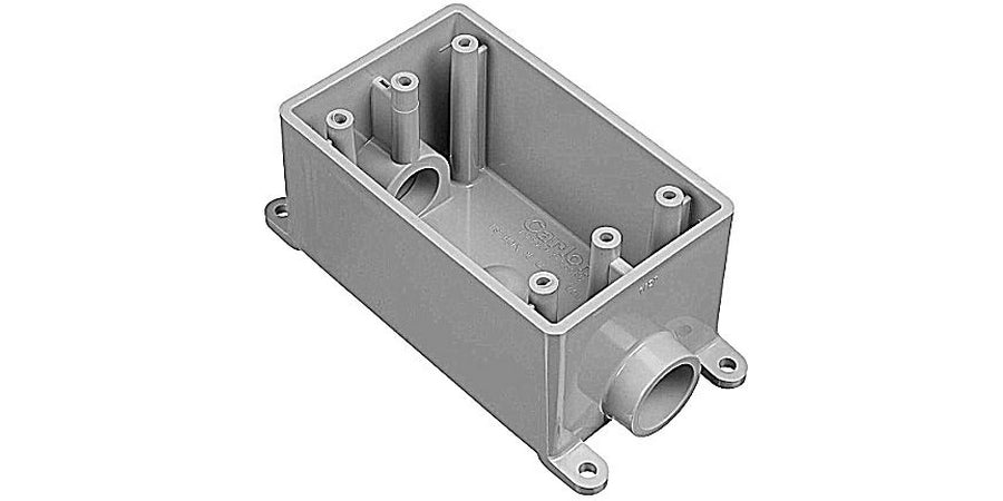 Thomas & Betts E981EFN | Conduit Box, PVC, 1 Gang, Gray, Capacity 18 cu. in.