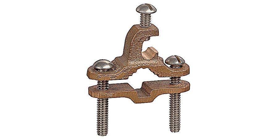 Thomas & Betts JDLI | Direct Burial Ground Clamp, Bronze with Stainless Steel Hardware, 10 to 2 AWG