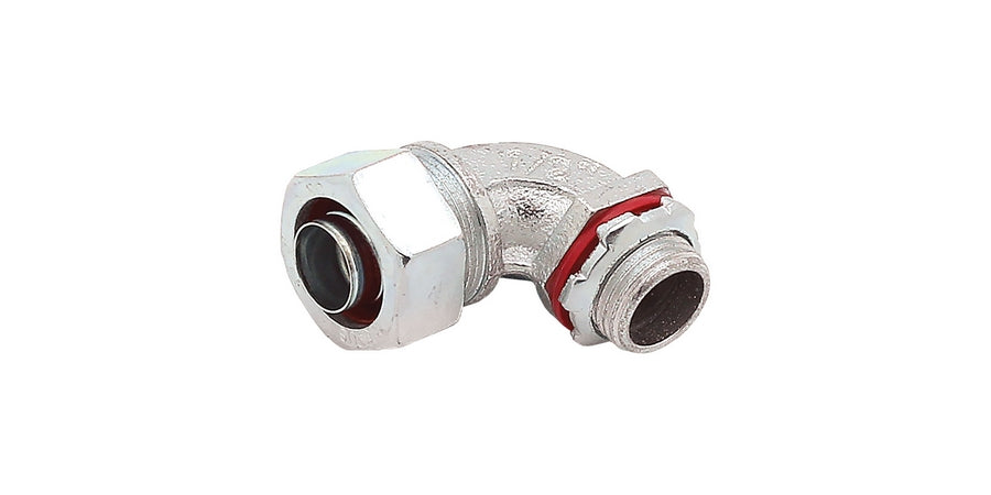 Thomas & Betts LT9100-SC | Liquid Tight Connector, 90 Degree, Malleable Iron, Trade Size 1 in., Non-Insulated
