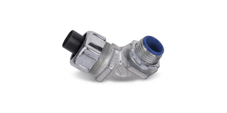Thomas & Betts LT9400-SC | Liquid Tight Connector, 90 Degree, Malleable Iron, Trade Size 4 in.