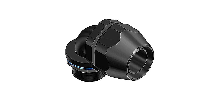 Thomas & Betts LT975P | Conduit Connector, 90 Degree, Trade Size 3/4 in., Thermoplastic