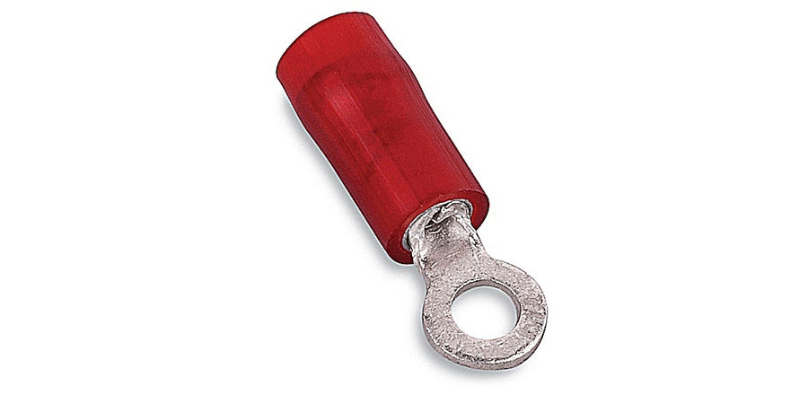 Thomas & Betts RA18-10 | Ring Terminal, No. 10 Stud, 22 AWG Minimum, 16 AWG Maximum, NY Insul., Copper
