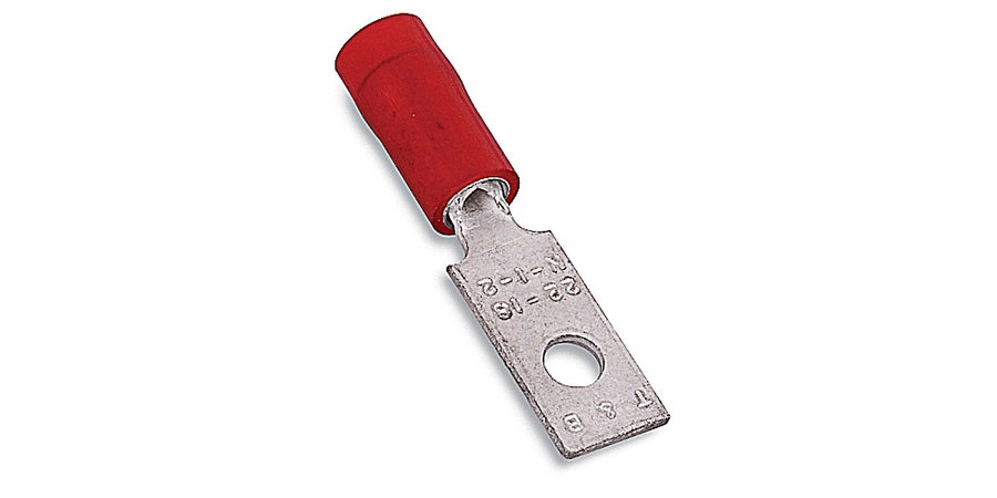 Thomas & Betts RA483 | Ring Terminal, No. 6 Stud, 22 AWG Minimum, 18 AWG Maximum, Nylon Insulation, Copper