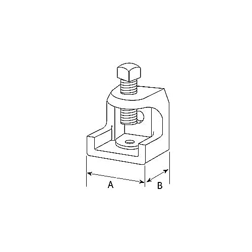Thomas & Betts 503 SC | Steel City Conduit Beam Clamp, Malleable Iron, 1 in. Jaw Opening, 1/2-13 in.