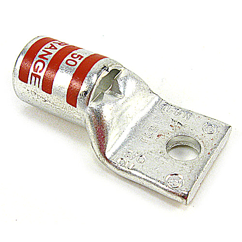 Thomas & Betts 5416510 | Copper One-Hole Lug, Standard Barrel, Peep Hole, Max 35kV, Wire Size 3/0 AWG, 5/8 in Bolt Size