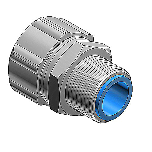 Thomas & Betts 7361 | 3/8 Inch Insulated Liquidtight Connector - Steel - PG11 - Nylon Insulated