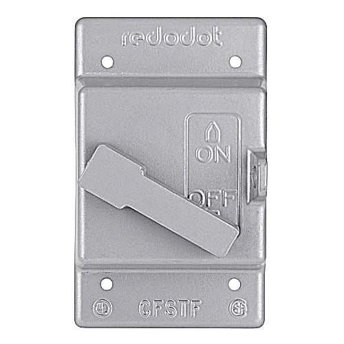 Thomas & Betts CFSTF | Industrial Grade Weatherproof Cover, Gasket and Screws Included, Single Gang, Front Lever, Switch, Box Mount