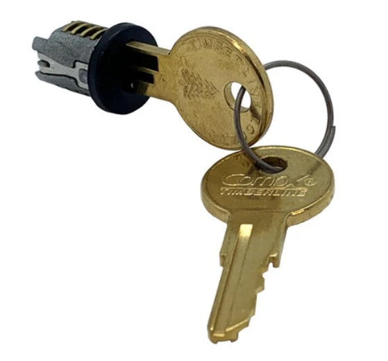 Timberline C300LP-105T-19 | Lock Plug, D300KY Key Blank, US19 Flat Black Finish, Keyed Alike, 21/32 in. W