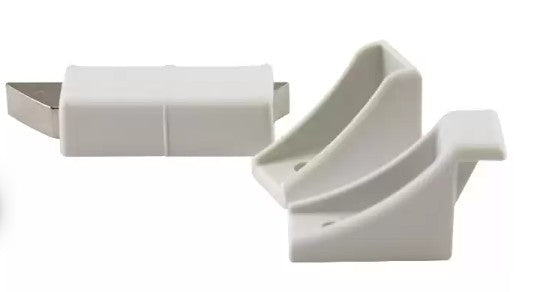 Timberline D200DL-WHT | Double Door Latch Kit, White, For Mortise Or Cylindrical Locks