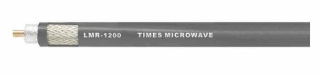 Times Microwave LMR-1200-DB | Coaxial Cable, Solid, Bare Copper Conductor, Braid Shielded Shield, Black Jacket