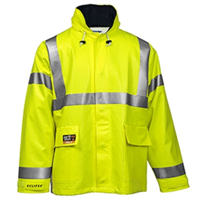 Tingley Rubber Corporation J44122.3X | Tingley Eclipse Flame-Resistant Class 3 High-Visibility Rain Jacket Fluorescent Lime, 3X-Large