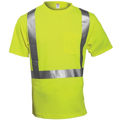 Tingley Rubber Corporation S75022.LG | Tingley Class 2 High-Vis T-Shirt Fluorescent Lime, Large