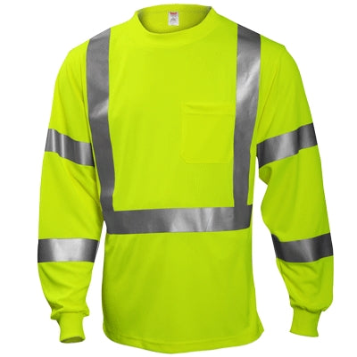 Tingley Rubber Corporation S75522.MD | Tingley Class 3 High-Vis Long Sleeve T-Shirt Fluorescent Lime, Medium