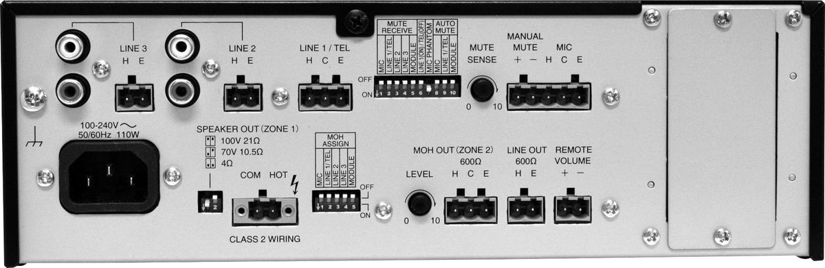 Toa Electronics BG-2480D | Mixer Amplifier, 120 Volt Ac 60 Hertz, 480 Watt Output, 50 To 20 Kilohertz, 60 DB Signal To Noise Ratio, Black