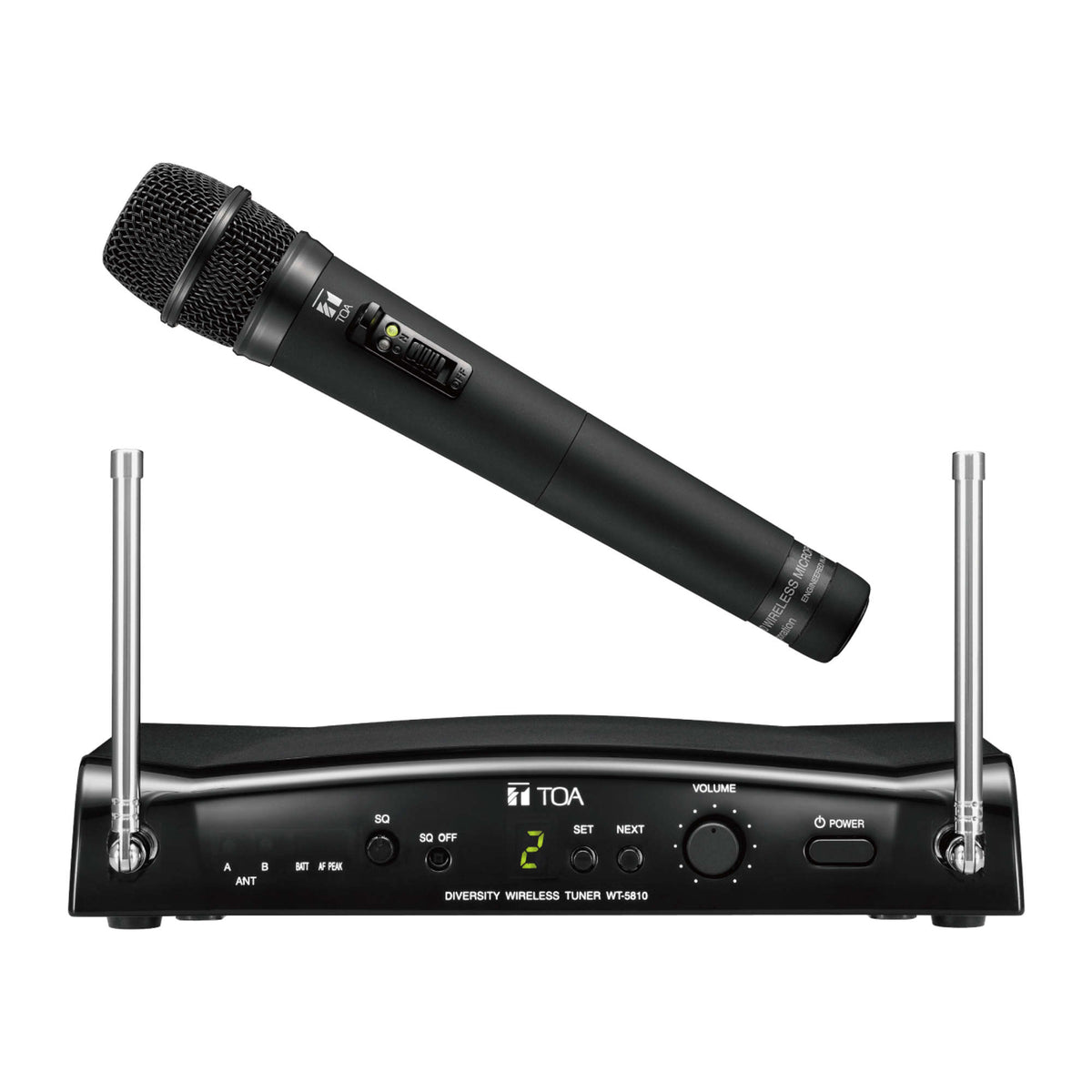 Toa Electronics WS-5225 E01 | Handheld Condenser Microphone Kit, Unidirectional, 64-channel, Electret Condenser, 668 To 698 Megahertz, Resin Coated