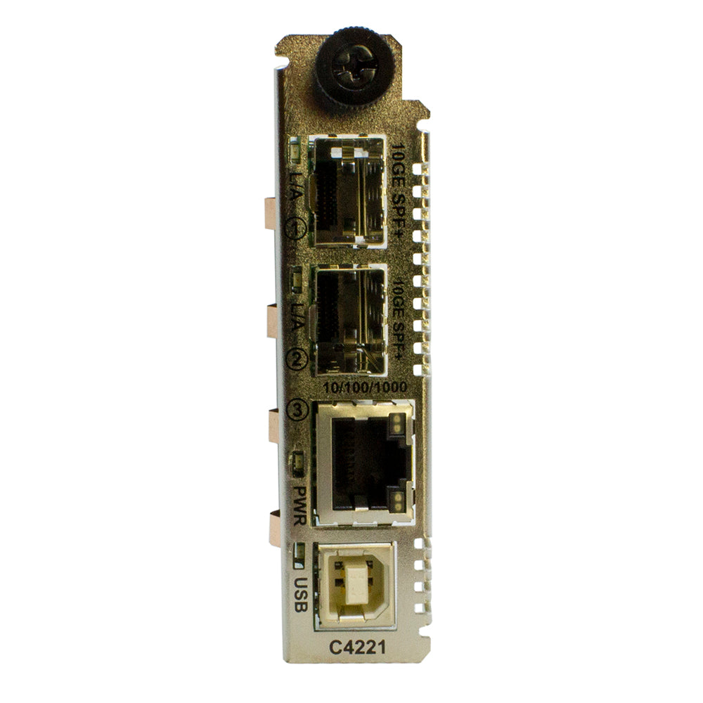 Lantronix C4221-4848 | ION 10 Gigabit Ethernet Remotely Managed Media and Rate Converter NID